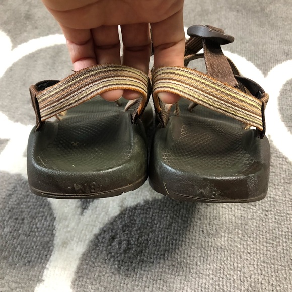 Chaco Sandals Chacos Womens Size 8 Brown Orange Striped Open Toe - Picture 6 of 13